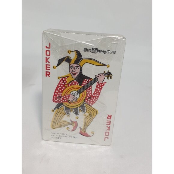 Vtg New DISNEYLAND MICKEY MOUSE Playing Cards, Gold Edge, Theme Park SOUVENIR - Picture 3 of 6